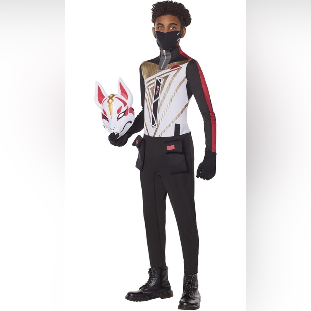 InSpirit Designs Fortnite Drift 4 Piece Stealth Fox Halloween Costume Boys L